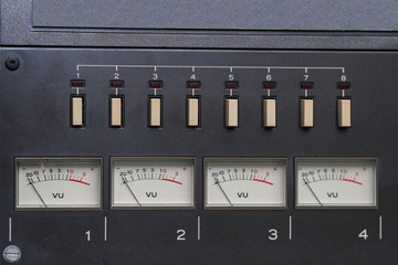 Old analog Arrow indicators on the panel