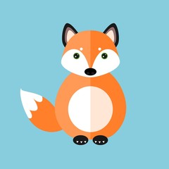 Cute fox vector illustration