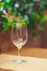 Empty wine glass