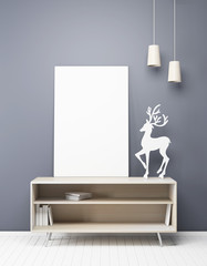 Frame mockup 3d rendering