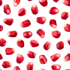 pomegranate, seamless, pattern, isolated on white background