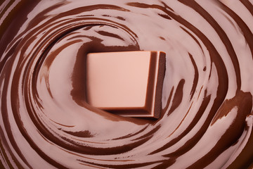 Melted chocolate swirl, bar