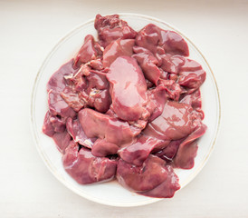 The chicken liver.