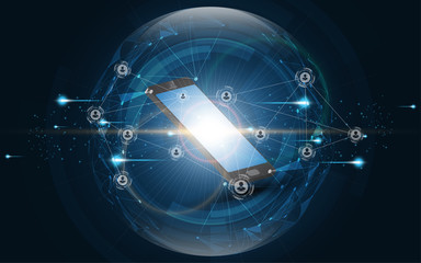 Modern network connection smartphone technology