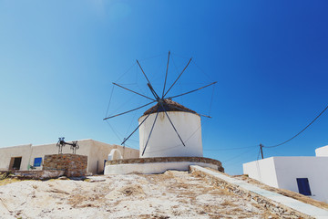 Fototapeta na wymiar Traditional windmill, Greece