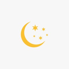 Flat Moon Icon.