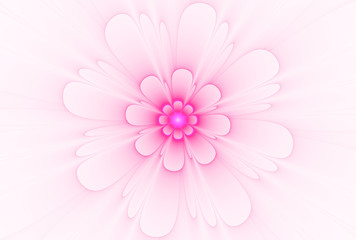 Bright abstract fractal pink flowers, Fractal Flowers Fantasy