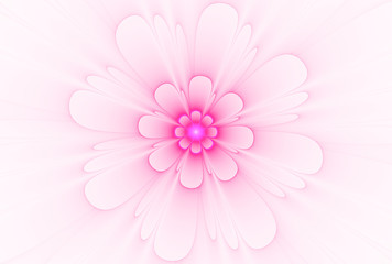 Bright abstract fractal pink flowers, Fractal Flowers Fantasy