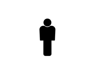 Simple man icon for user interface or human representation