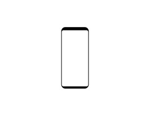 Bezel-less smartphone icon for modern technology or mobile designs