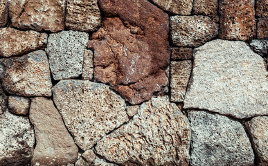 Jeju island traditional volcanic stones texture