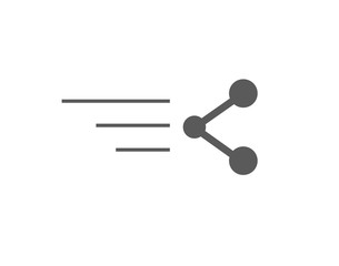 Fast file sharing icon for digital communication or technology designs