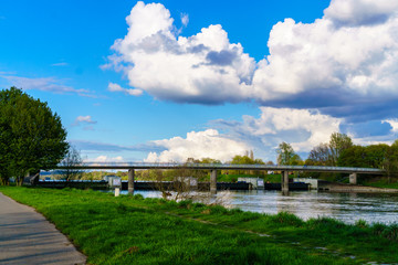 blue sky and clouds at kemnader see