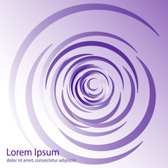 purple circles, spiral, vector illustration
