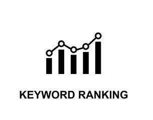 Keyword ranking factor icon for SEO or digital marketing illustrations