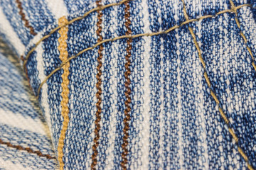 old striped denim fabric