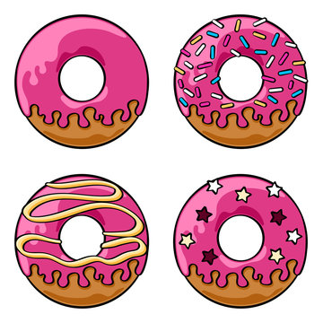 Glazed donuts set