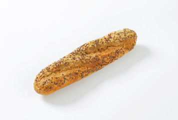 fresh baguette with seeds
