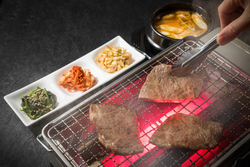 高級和牛で焼肉　Grilled beef with luxury beef