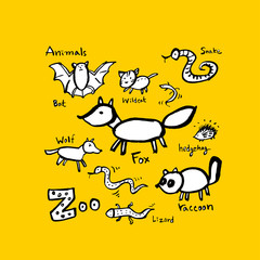 동물 일러스트 / 손으로 그린 동물 그림