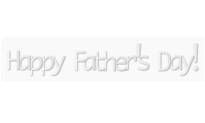 Happy Father's Day! Blue letters isolated on gray background