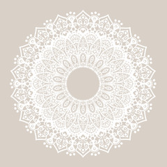  Circular pattern in white color