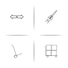 Cars And Transportation linear simple vector icon set.Outline icons