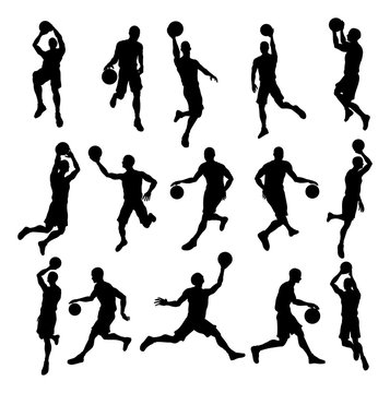 Basketball Player Silhouettes