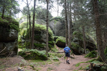 Fototapeta premium Felsen an der Weißmainquelle