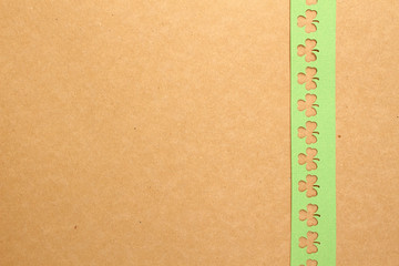 Background for St. Patrick's Day. Silhouettes of green clover