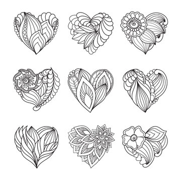 The  spring   heart with flowers and plants for Valentine's Day or weddings