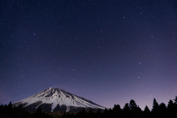 Fototapeta na wymiar Big Dipper and Mountain Fuji