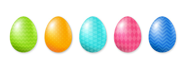 Happy Easter set of eggs