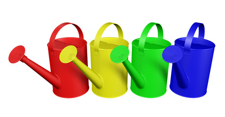 Watering cans - colorful