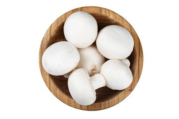 raw champignons in a plate