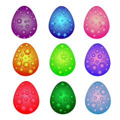 Festive colored Easter eggs 1