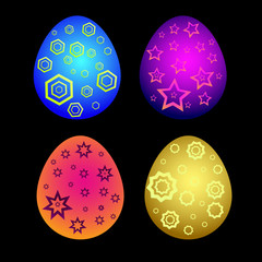 Festive colored Easter eggs 2