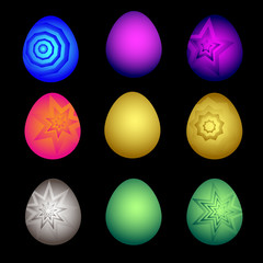 Festive colored Easter eggs 3