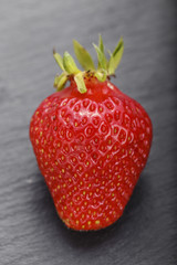 strawberry close-up on a black background