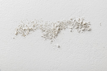 Moisture damaged white wall texture