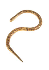 Fototapeta premium wooden toy snake on white isolated background