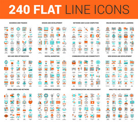Flat Line Web Icons