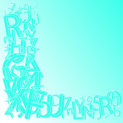 numbers and letters background 