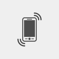 Mobile phone flat vector icon. Smartphone flat vector icon