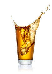 glass of splashing drink