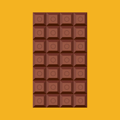 Chocolate bar, isolated icon. Vector illustration