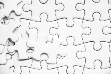 white jigsaw puzzle background.