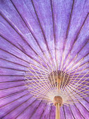 Under of thai style purple umbrella, North region, Thailand