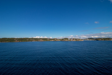 The city of Kristiansund, Norway. Kristiansund is a city and municipality in the Nordmore district on the western coast of Norway. 