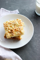 Curd pie crumb